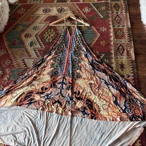 VENUS Vibrant Blue and Orange Dress